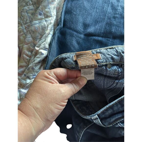 Paige Women's Blue Boot Cut Full Length Dark Wash Low Rise Jeans Size 27 - Picture 10 of 11